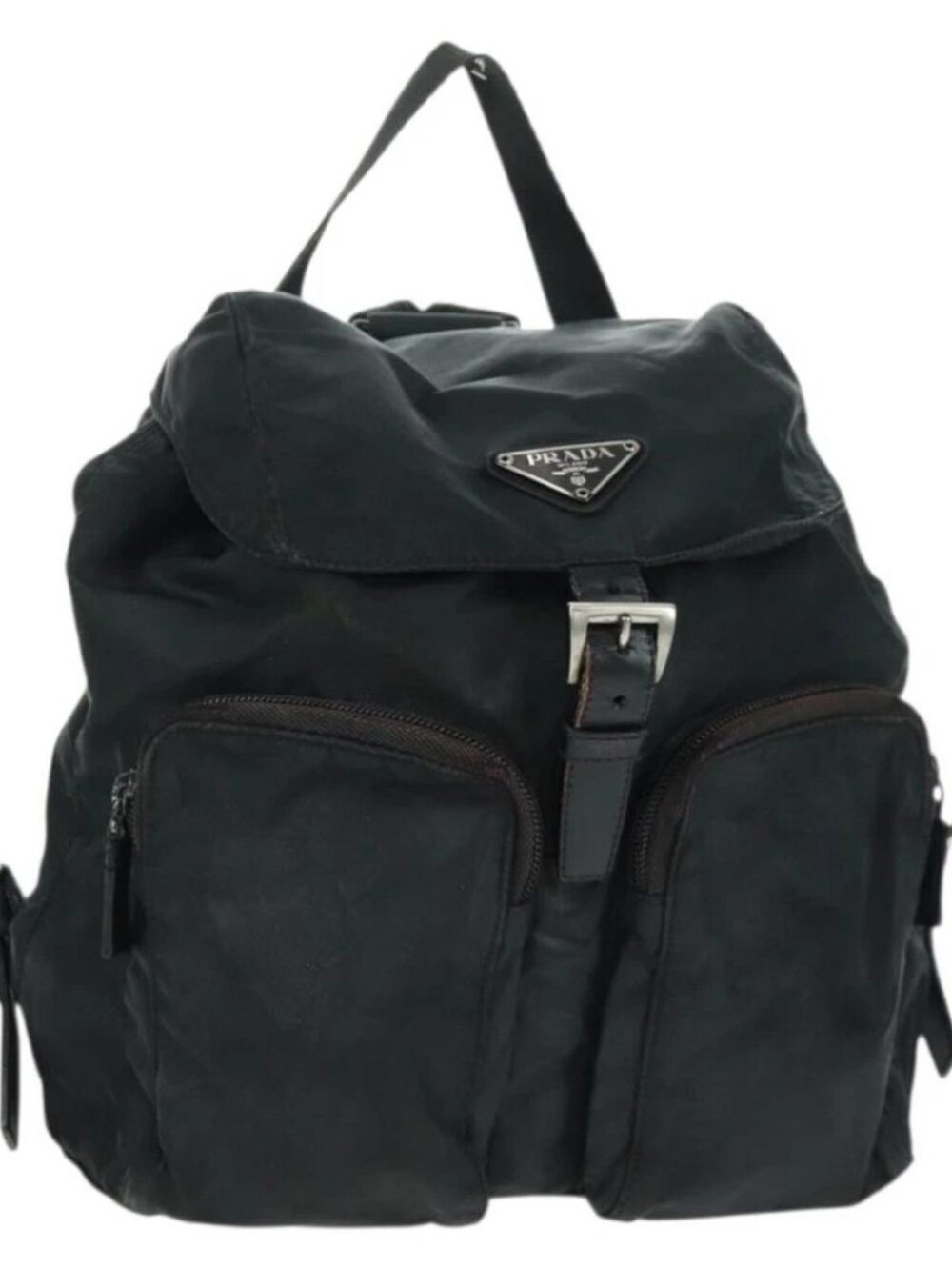 PRADA Backpack Nylon Green Silver